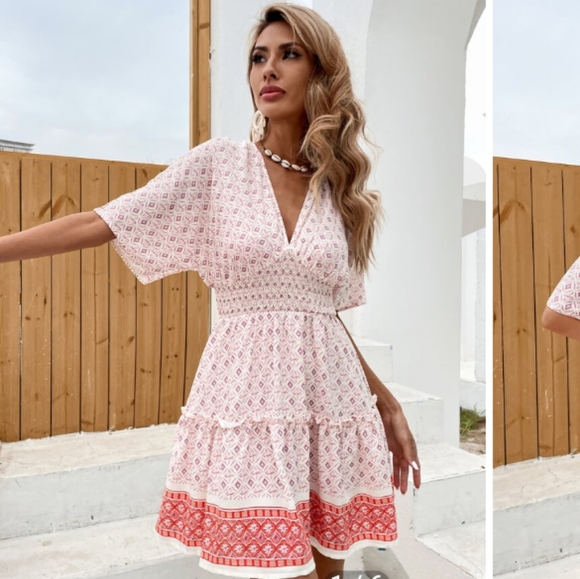 Dresses & Skirts - 3/$20 V-Neck Ruffle Summer Dress